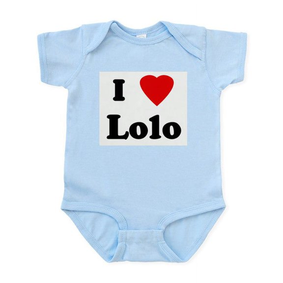 CafePress - I Love Lolo Infant Bodysuit - Baby Light Bodysuit, Size Newborn - 24 Months