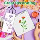 thumbnail image 4 of 18 plantillas de flores para pintar, plantillas de pintura de naturaleza reutilizables para manualidades, plantilla de pintura de arte DIY de 6 × 3 pulgadas para lienzo de madera, tarjeta, 4 of 7