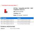 thumbnail image 2 of Oil Filter - Compatible with 2001 - 2009 Freightliner Classic XL 2002 2003 2004 2005 2006 2007 2008, 2 of 2