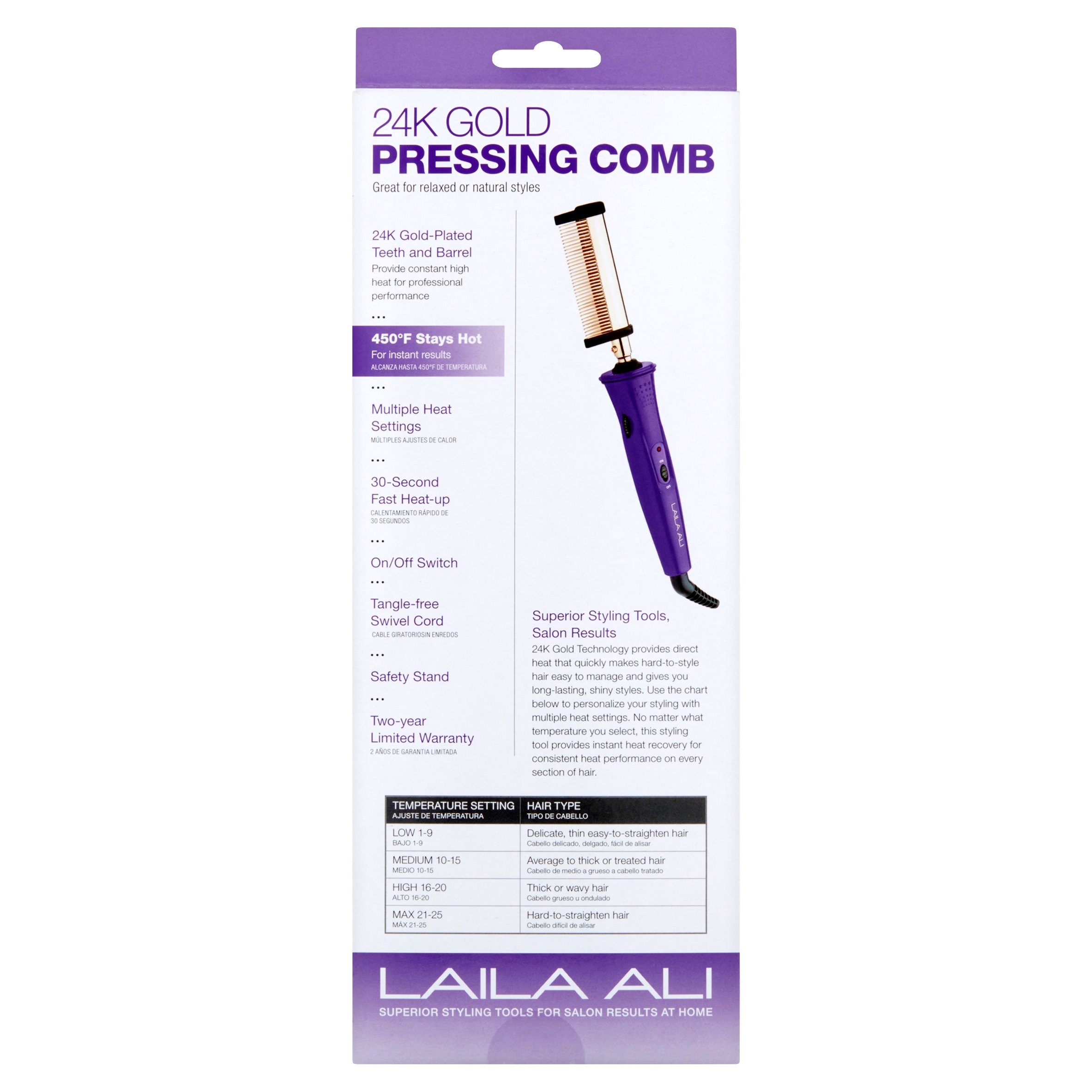 Laila Ali 24K Gold Pressing Comb - image 3 of 4