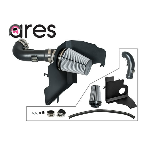 Ares Cold Air Filter Intake Kit Systems with Heat Shield Compatible with 11-14 Ford Mustang 5.0L V8