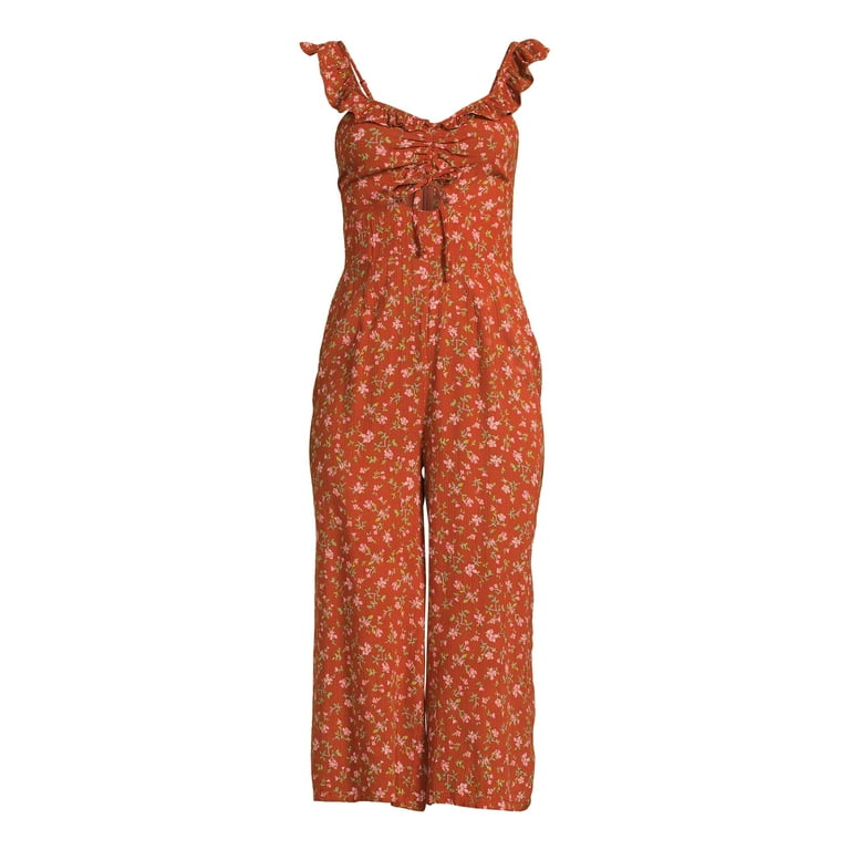 Derek heart floral jumpsuit sale