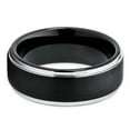 thumbnail image 2 of Black Tungsten Ring,8mm Wedding Ring,Tungsten Carbide Ring,Anniversary Ring,Black Wedding Ring,Comfort Fit Ring, 2 of 4