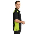 thumbnail image 3 of CornerStone Select Snag Proof Two Way Colorblock Pocket Polo-L (Black/ Shock Green), 3 of 6