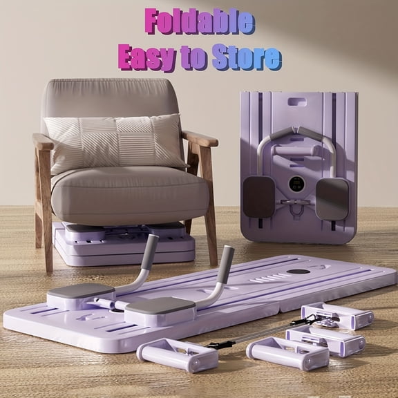 6-in-1 Foldable Pilates Sliding Board for Home Use, Multi-Purpose Pilates Reformer Set