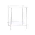 thumbnail image 4 of Mesita de noche de acrílico, mesa auxiliar, mueble minimalista para dormitorio, mesita de noche de 2 niveles, fácil montaje para pasillo, hogar, mesit, 4 of 9