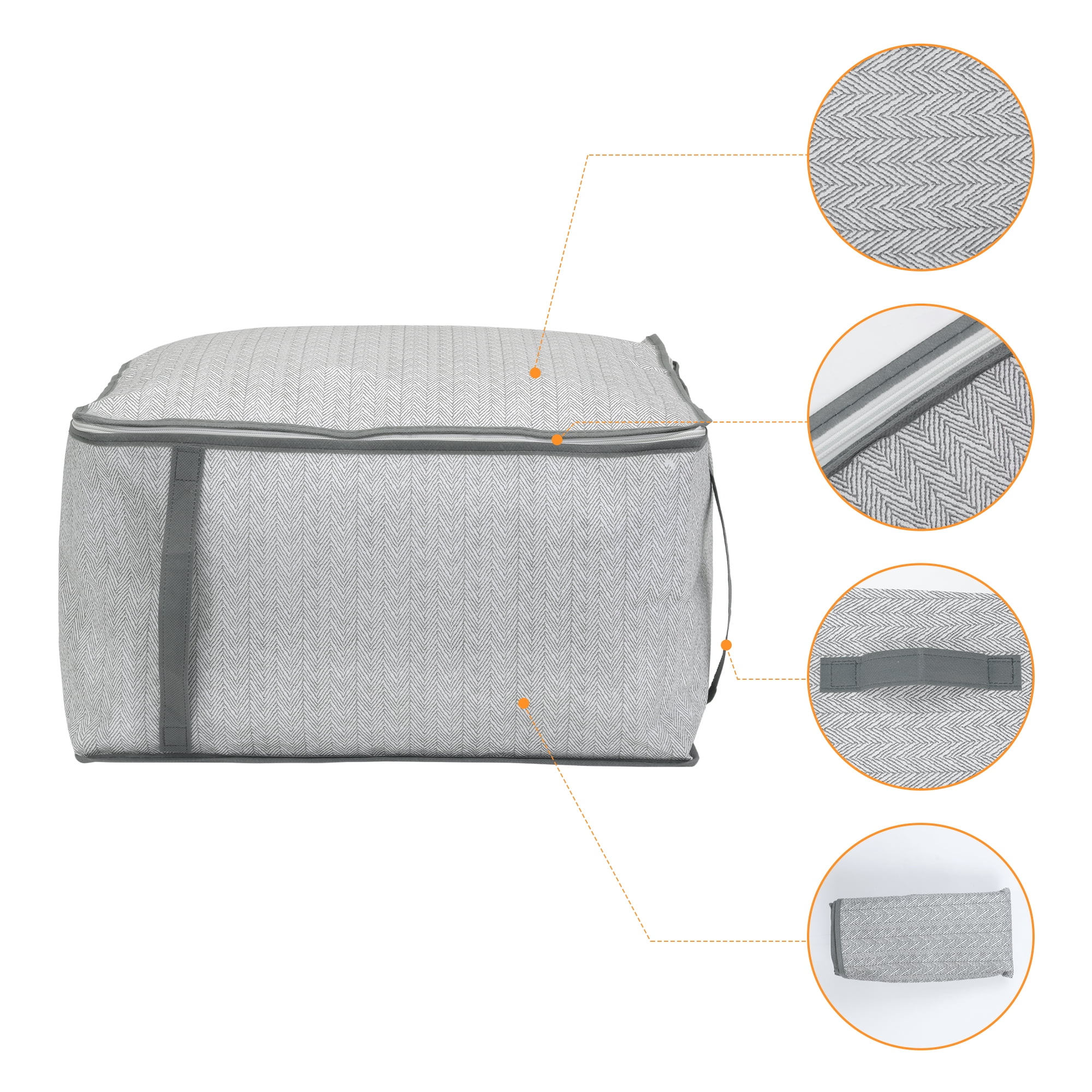 Unique Bargains 1 Pack Clothes Storage Bags Moving Bags Gray 20.5*17*12in