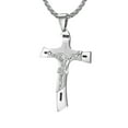 thumbnail image 2 of Stainless Steel Cross Pendant Crucifix Bible Prayer Necklace for Men, 2 of 4