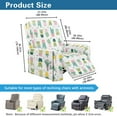 thumbnail image 7 of Xoenoiee Cactus Heart Print 4 Pieces Jacquard Recliner Slipcovers Soft Sofa Couch Cover Anti-Slip Furniture Protector with Elastic Bottom for Kids Cats Dogs, 7 of 7