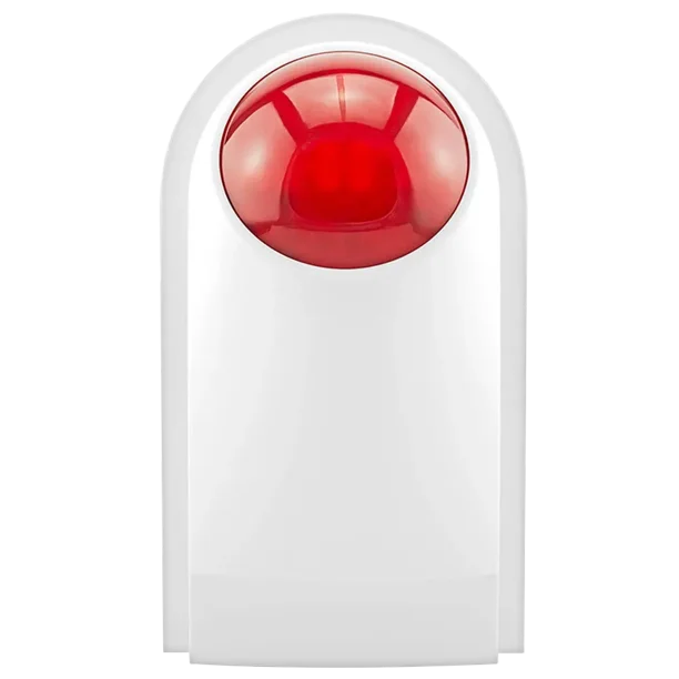 Sirena estroboscópica, botón de alarma de pánico, alarma de sirena con luz para el cuidado del hogar, sistema de alerta SOS ruidoso para exteriores, 2 sirenas rojas intermitentes y 4 botones