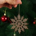 thumbnail image 3 of Doce colgantes artificiales de copos de nieve navideños fiesta familiar árbol de Navidad decoración de la boda, 3 of 5