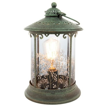 Drevy Lantern Collection, Scented Wax Cube Melter, Electric Fragrance and Oil Burner, Wickless Candle Air Freshener Indoor Home Decor House Decoration Year Round-Cottage Farmhouse