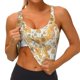 thumbnail image 3 of Balery Retro 70s 60s Flower Sujetadores deportivos con espalda cruzada para mujer, acolchados, sin costuras, de alto impacto, ideales para yoga, gimnasio, entrenamiento y fitness.-Small, 3 of 8