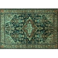 thumbnail image 1 of Ahgly Company Indoor Rectangle Persian Turquoise Blue Traditional Area Rugs, 8' x 12', 1 of 4