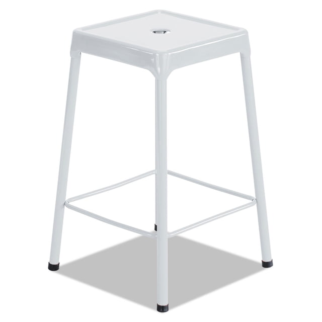 Pemberley Row Metal White Bar Stool Backless Eco-Friendly 29" Unassembled