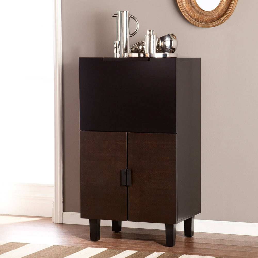 Tris Midcentury Modern Bar Blackened/Espresso and Black