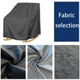 thumbnail image 2 of Tiitstoy Outdoor Rocking Chair Cover 27.5" L X 32.5" D X 39" H Black 420D Waterproof 420D Oxford Windproof Patio Chair Cover with Drawstring, Black, 2 of 4