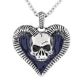 thumbnail image 1 of Controse CN310 1.18 x 1.34 in. Collier Coeur Crâne Cornu, 1 of 1