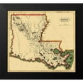 thumbnail image 2 of Carey 22x20 Black Modern Framed Museum Art Print Titled - Louisiana - 1814, 2 of 5