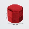 thumbnail image 2 of Unique Bargains Velvet Ring Box 2 Slots Double Ring Display Holder for Wedding Ceremony Proposal Red, 2 of 7