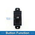 thumbnail image 3 of Interruptor de ventana eléctrica Unique Bargains para Hyundai y Kia Sonata, interruptor de control de ventana ABS negro, lado trasero izquierdo y derecho, 3 of 7