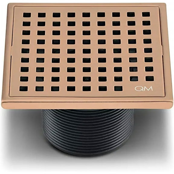 QM Drain Lagos Series Mira 4" Bronze Square Drain - 88.100.04 BZ