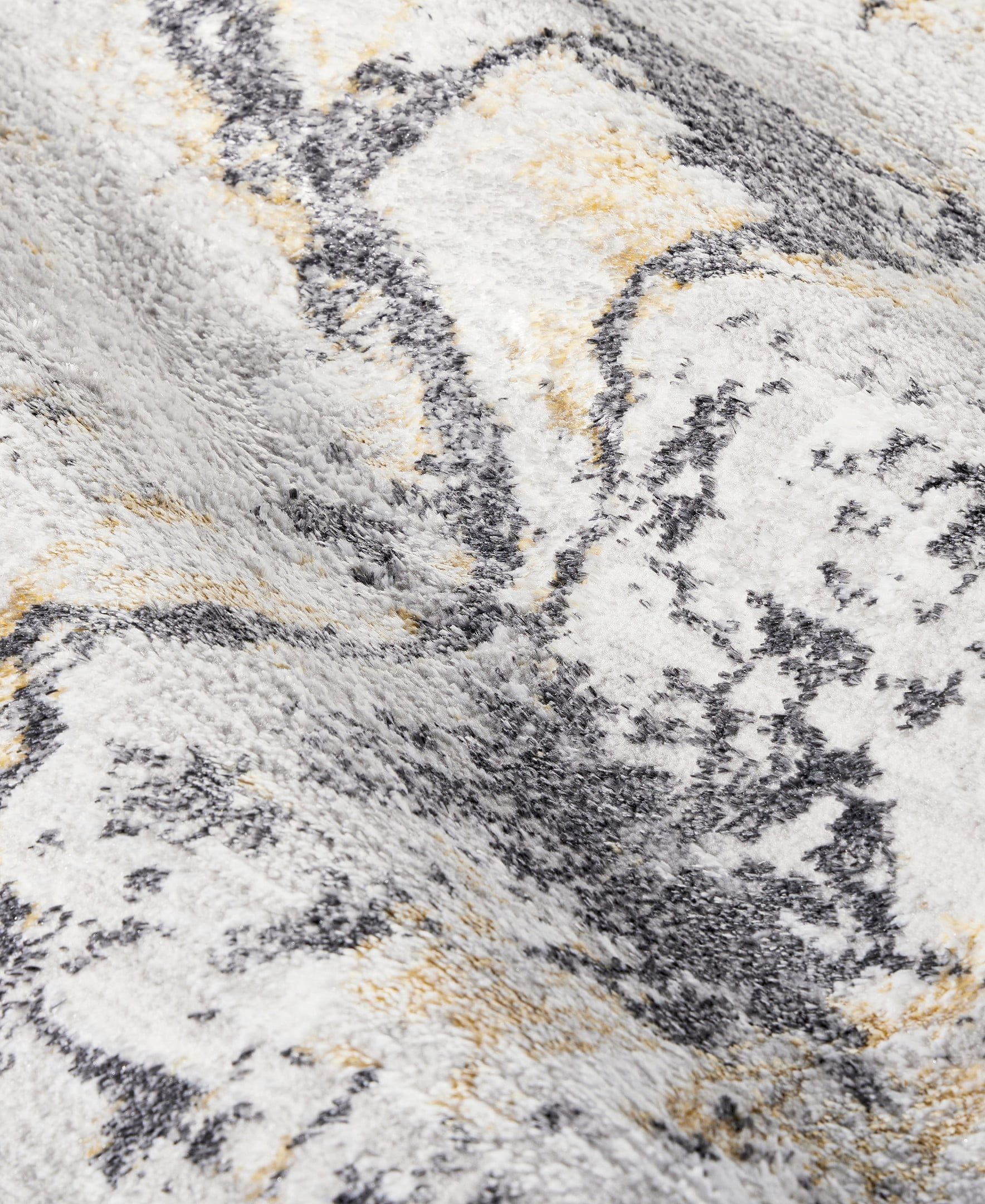 TOWN & COUNTRY LUXE Opaline Bold Marble Area Rug with Glam Metallic Ribbed Texture Pile, Charcoal Grey, 7'10"x10'2"