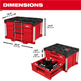 thumbnail image 3 of Milwaukee Tool PACKOUT Multi-Depth 3-Drawer Tool Box, 3 of 12