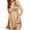 Khaki, variant on Sngxgn Women's Nightshirt Short Sleeve Button up Nightgown V-Neck Sleepwear Pajama Dress(Khaki,M)