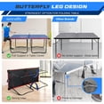 thumbnail image 3 of SereneLife 6' x 3' Midsize Foldable Ping Pong Table Set – Portable Space-Saving Table Tennis with Net, Post & Clipper, Blue, 3 of 4