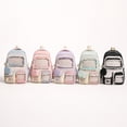 thumbnail image 3 of Backpack for kids with Cute Bow Tie Printed School Bag Clear Front Pocket & Lace Trim Detail Bookbag Kawaii Casual Travel Daypack Bag for Student, 3 of 4
