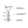 thumbnail image 6 of Three Stone Pendant Necklace for Women  Round Cascading CZ by Ginger Lyne Collection, 6 of 6