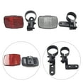 thumbnail image 2 of 2 Pack Front & Rear Bike Bicycle Reflector Set Red & White Mounting Bracket, 2 of 9
