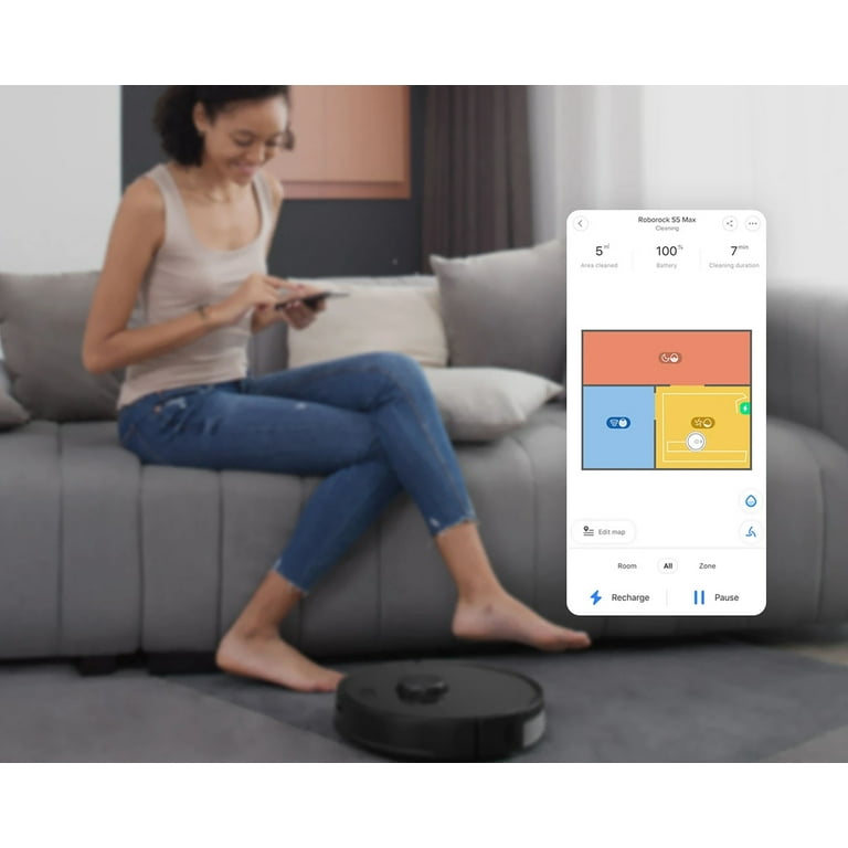 Roborock S5 Max Robot Vacuum & Mop Cleaner - Black - Walmart.com Roborock S5 Max Robot Vacuum & Mop Cleaner - Black - Walmart.com