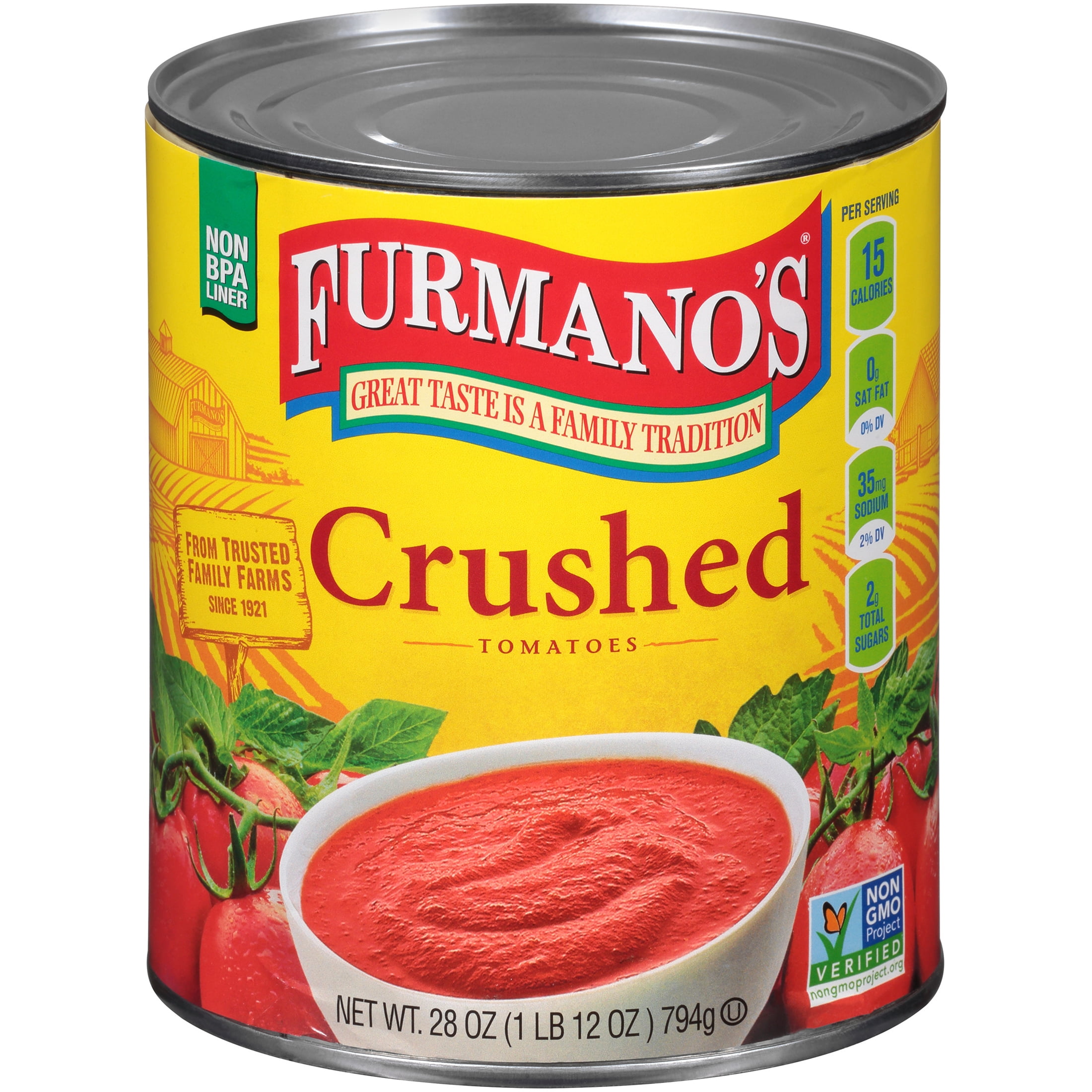 (2 pack) Furmano's Crushed Tomatoes, 28oz, Can