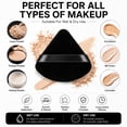 thumbnail image 4 of 20PCS Black Triangle Powder Puff Set, Soft Velour Makeup Powder Puffs with Finger Strap, Reusable Face Powder Puff for Loose Powder, Foundation, Setting Powder and Makeup Blending, 4 of 6