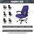 thumbnail image 7 of HELLHERO Butterfly Print Office Desk Chair Covers, Chair Covers for Computer Washable, Stretchable Office Chairs Cover Easy to Install, Home Decor, Purple, 7 of 7