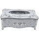thumbnail image 1 of Caja de Pañuelos Cuadrada de Plástico con Patrón de Flores con Borde de Encaje (Plata) oso de fresa Electrónica, 1 of 2