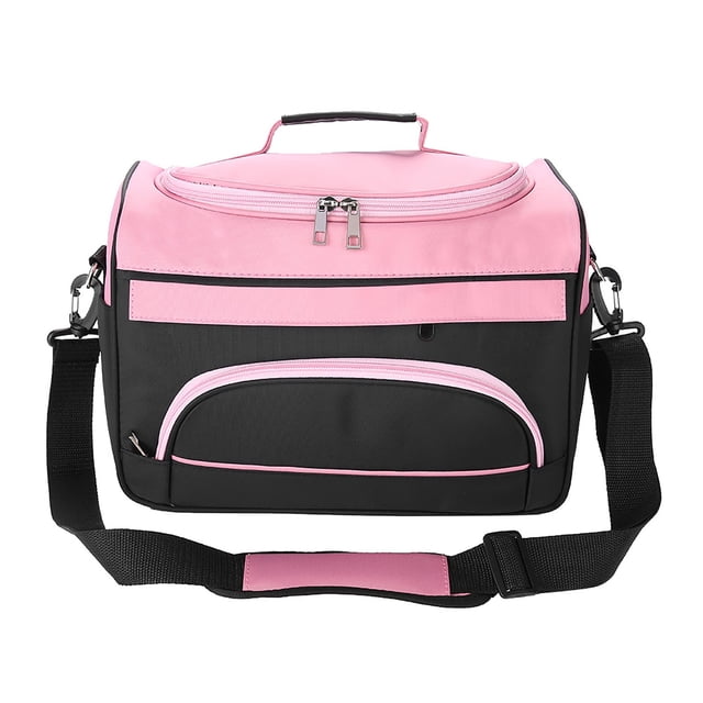 Bolsa de transporte de gran capacidad para herramientas de peluquería profesional, color rosa