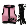 thumbnail image 3 of kurtrusly Hamster Rabbit Guinea Pig Rat Ferret Breathable Mesh Harness Leash Pink L, 3 of 9