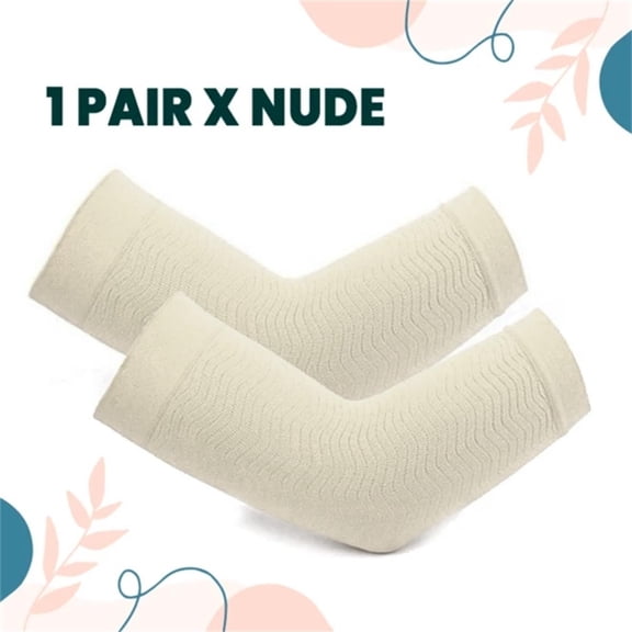 1Pair Arm Shaper Sleeves Upper Arm Toning Compression Sleeves For Sport Outdoor Daily Use(Beige-20Cm)