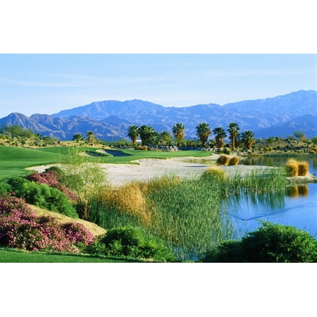 Firecliff Golf Course Desert Willow Golf Resort Palm Desert Riverside County California USA Canvas Art - Panoramic Images (27 x