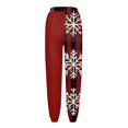 thumbnail image 5 of Women's Casual Fashion Christmas Print Sweatpants, Long Casual Pants with Drawstring Waist for Sports and Home Wear, Comfortable Material,Red,M, 5 of 6