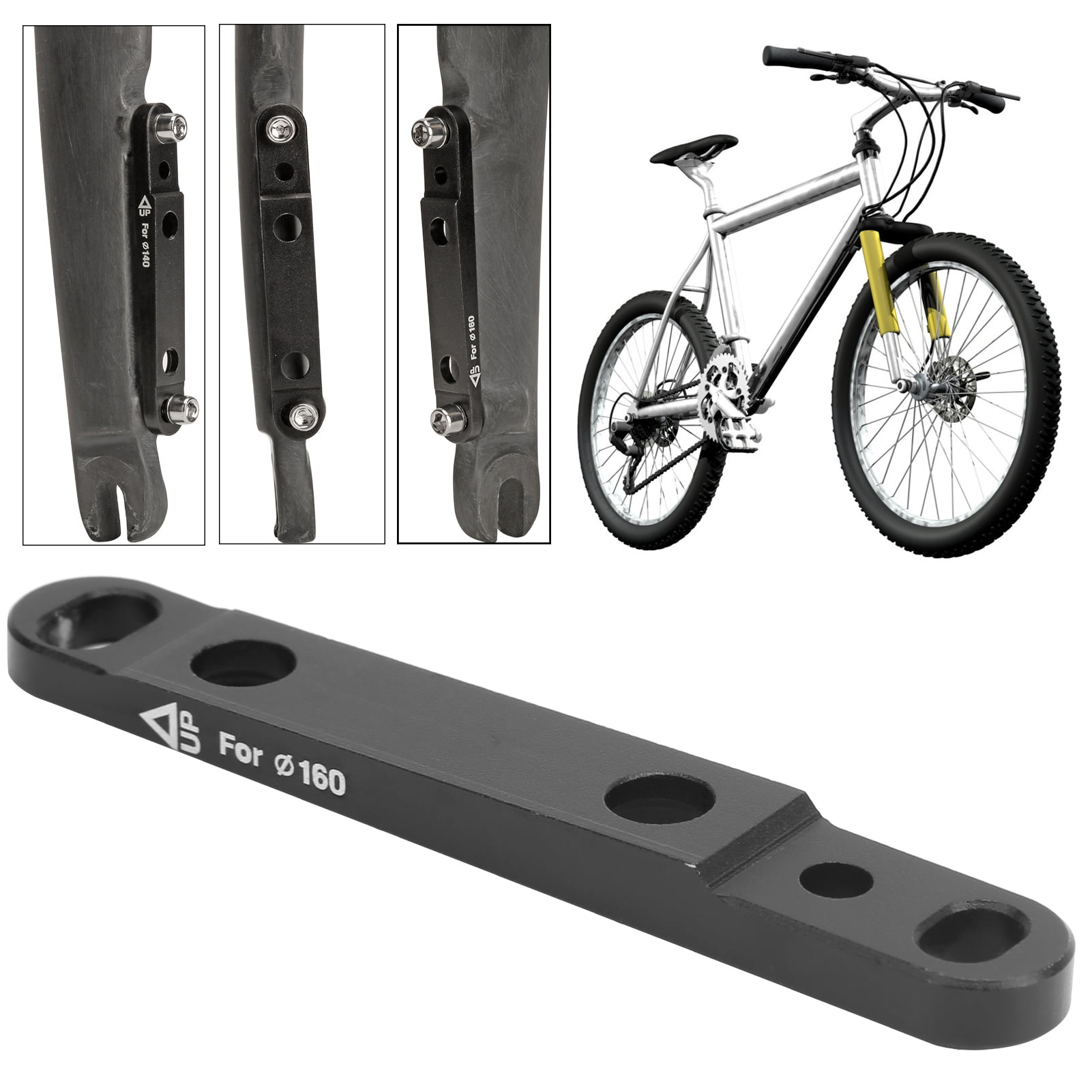Disc Brake Adapter,Bike Front Fork Disc Brake Bracket Converter Mount Adapter 140mm/160mm Bicycle Accessory 