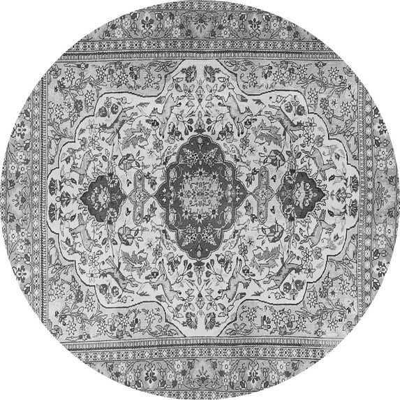 Ahgly Company Indoor Round Persian Gray Traditional Area Rugs, 5' Round