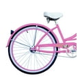 thumbnail image 3 of WonderWheels 26" Beach Cruiser Coaster Brake Stainless Steel Spokes One Piece Crank Alloy Pink Rims 36H W/ Fenders - Pink, 3 of 6