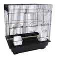 thumbnail image 2 of YML 3 by 8" Bar Spacing SquareTop Small Bird Cage with Large Swing Out Door and Bottom Tray, 18"x14" - White, 2 of 2