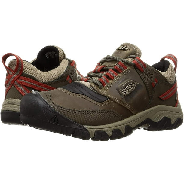 KEEN Mens Ridge Flex Low Height Waterproof Hiking Shoe Timberwolf