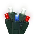 thumbnail image 1 of Vickerman X6G6521 Guirlande Lumineuse LED Fil Vert Connectant des Espacements de 6 Pouces 25 Pieds avec Lumières Rouges, Blanches et Bleues, 1 of 3