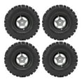 thumbnail image 2 of RC Wheel Rim Tires Set, 4PCS RC Crawler Wheel Rims Aluminum Alloy 5 Star Rims Set 120x46mm RC Tires Wheels Set, 2 of 7